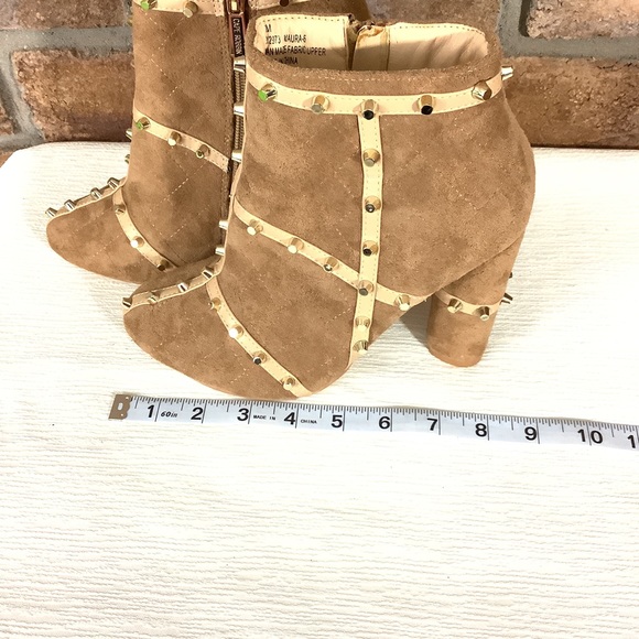 CAPE ROBIN “Maura” Studded Faux-Suede Quilted Booties - Picture 11 of 12